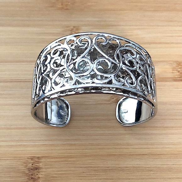 $286 All Sterling Estate Cuff 61gr. Marked K*925 China - Picture 3 of 8